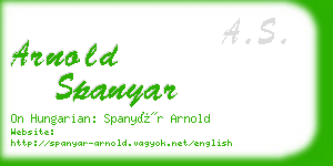 arnold spanyar business card